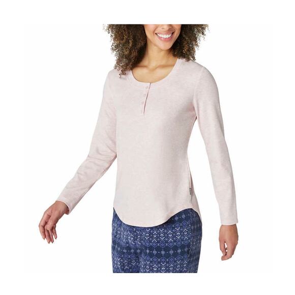 Eddie Bauer Ladies's 3-Piece Waffle Fleece Winter Pajama Set XL Pink Blue Nwt - Picture 3 of 5